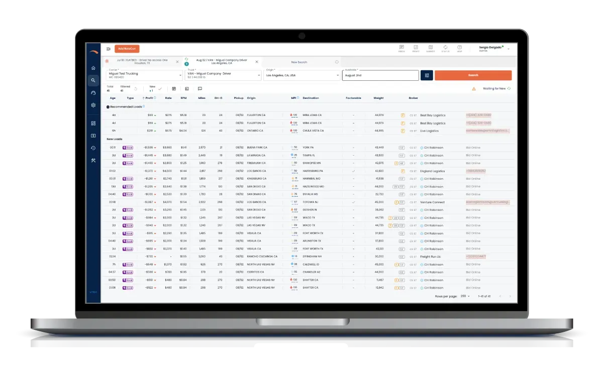 load board with DAT and broker integrations