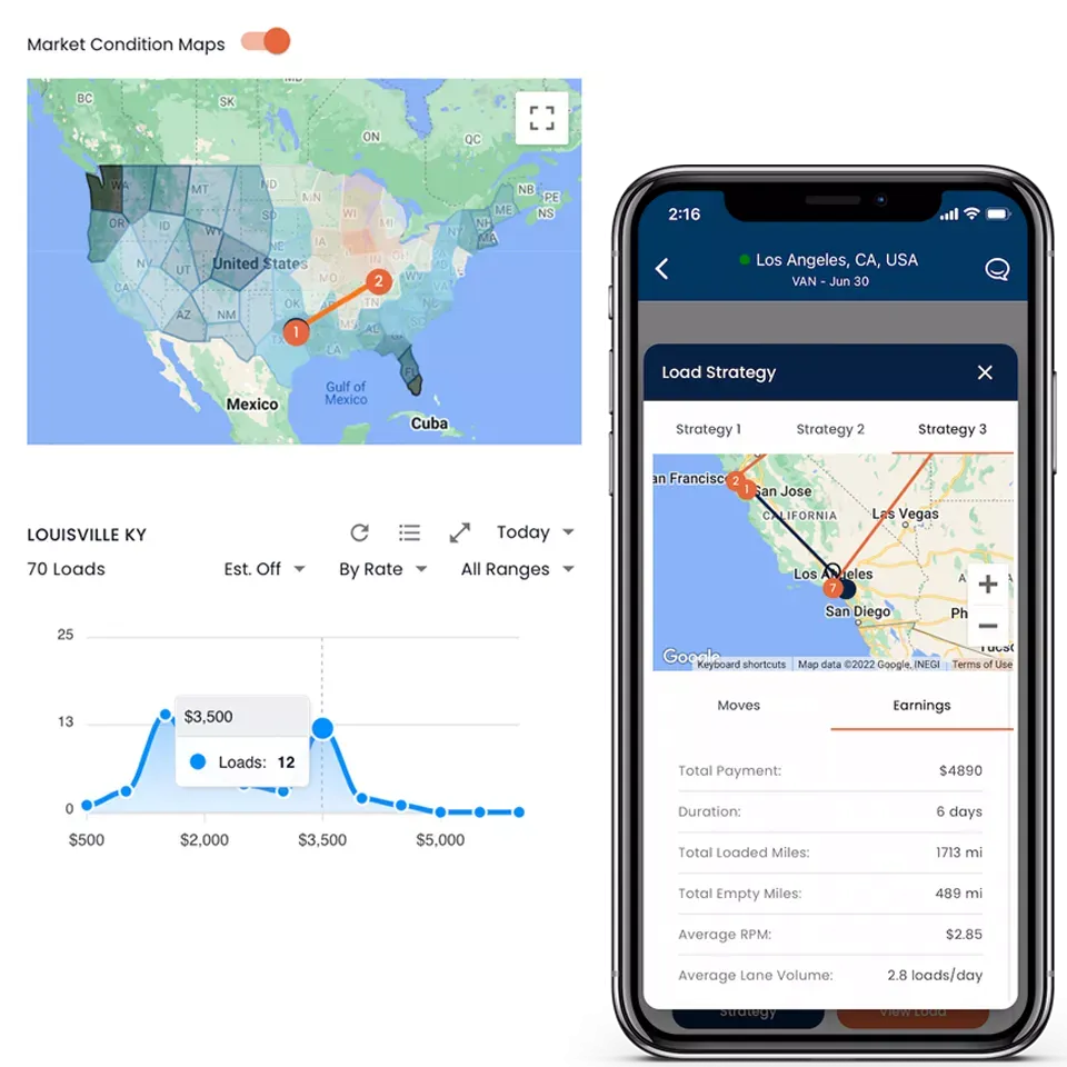 SmartHop fleet management app for truck fleet owners